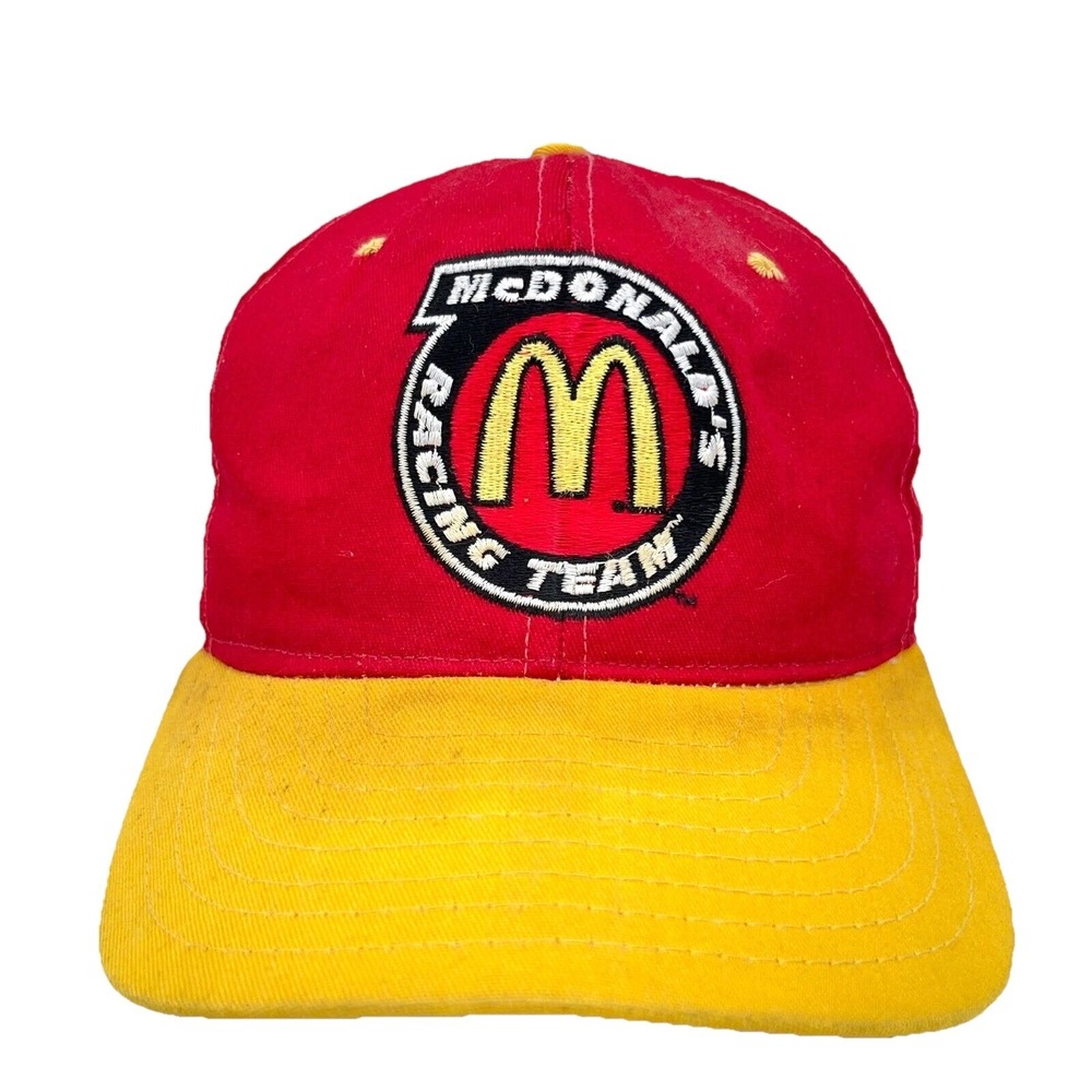 Vintage Nascar Hat Cap Snap Back Bill Elliott McDonalds Racing Blockhead 90s *